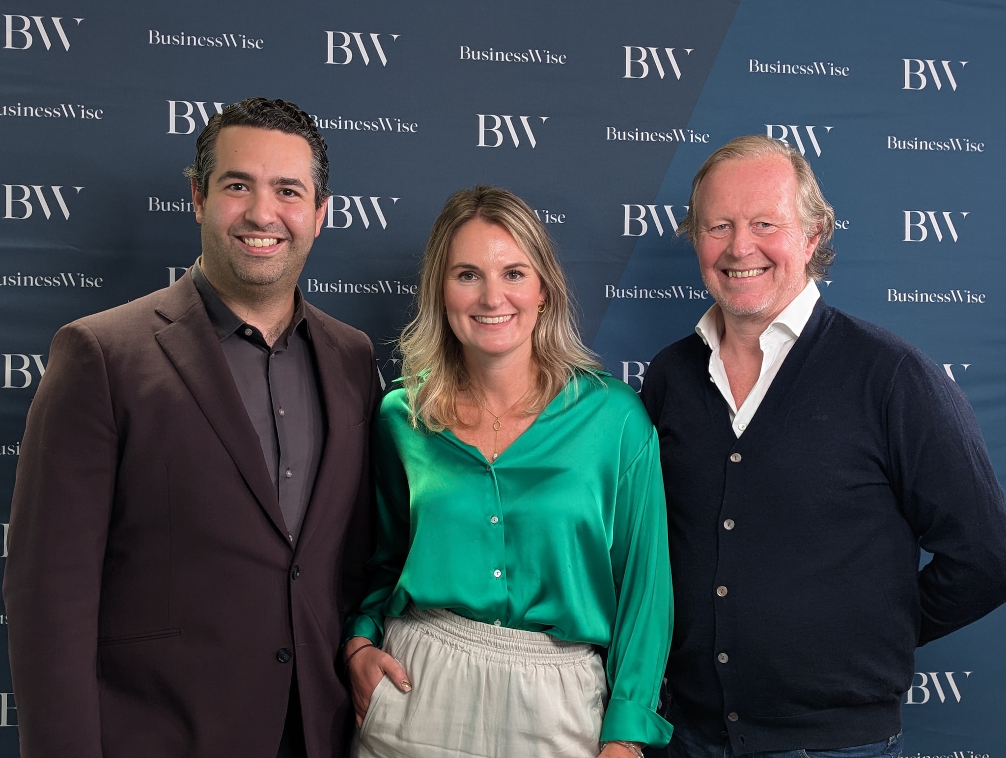 Olivier de Neve, Liza Luesink en Guido Pot in BusinessWise Weekly. BusinessWise