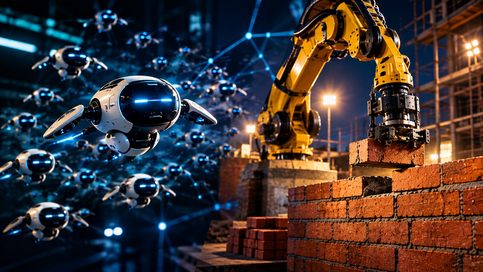 Agent-zwermen die in 26 seconden inbreken, en een metselrobot die om 3 uur ’s nachts doorwerkt, het zijn topics die langskomen in de nieuwe AI at Work Live.