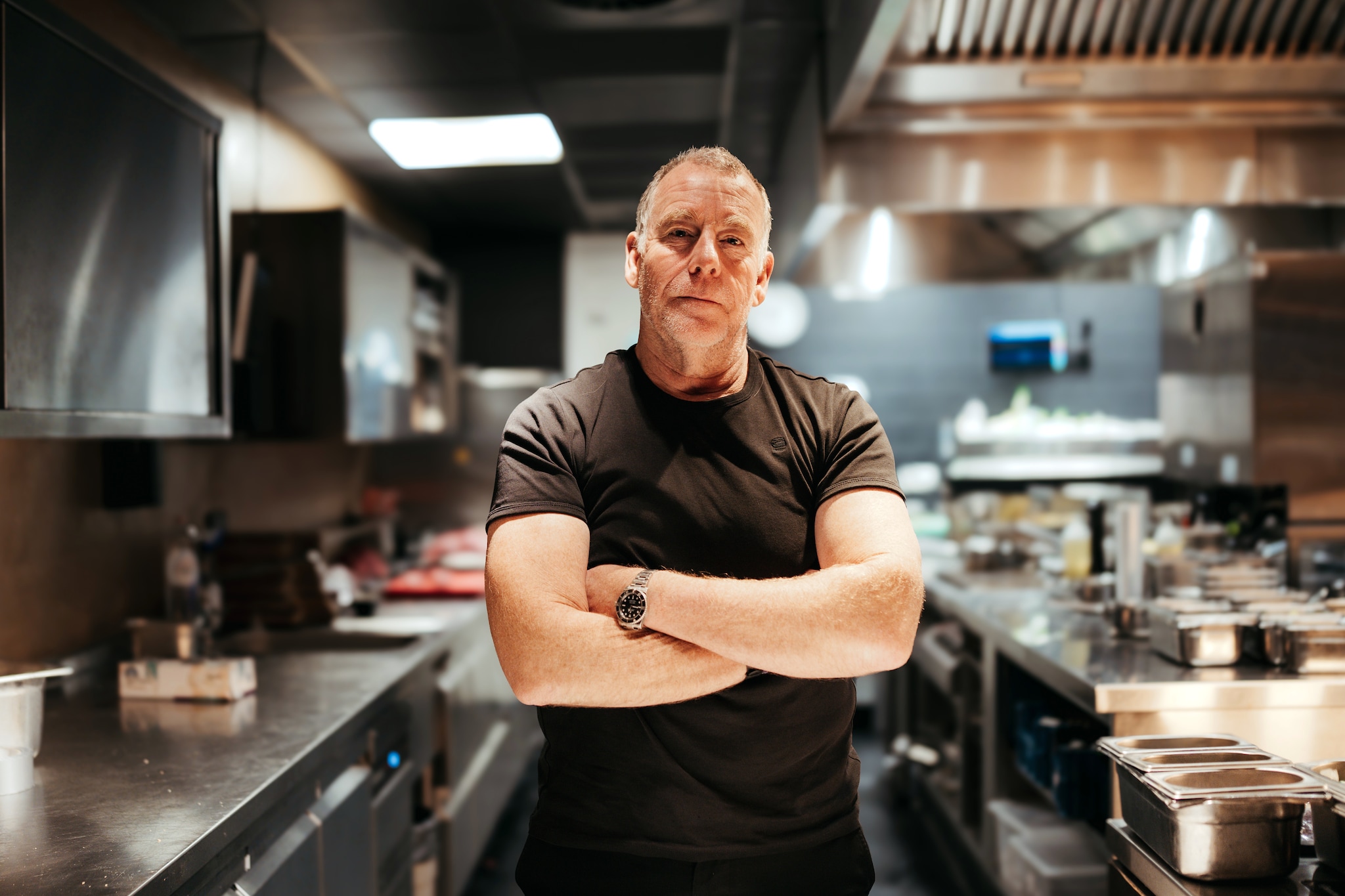 Ron Blaauw in de keuken van Ron Gastrobar.