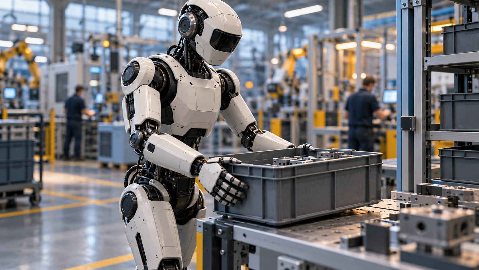 Wat is nodig om humanoïde robots in fabrieken te laten werken? Redactie BusinessWise / ChatGPT