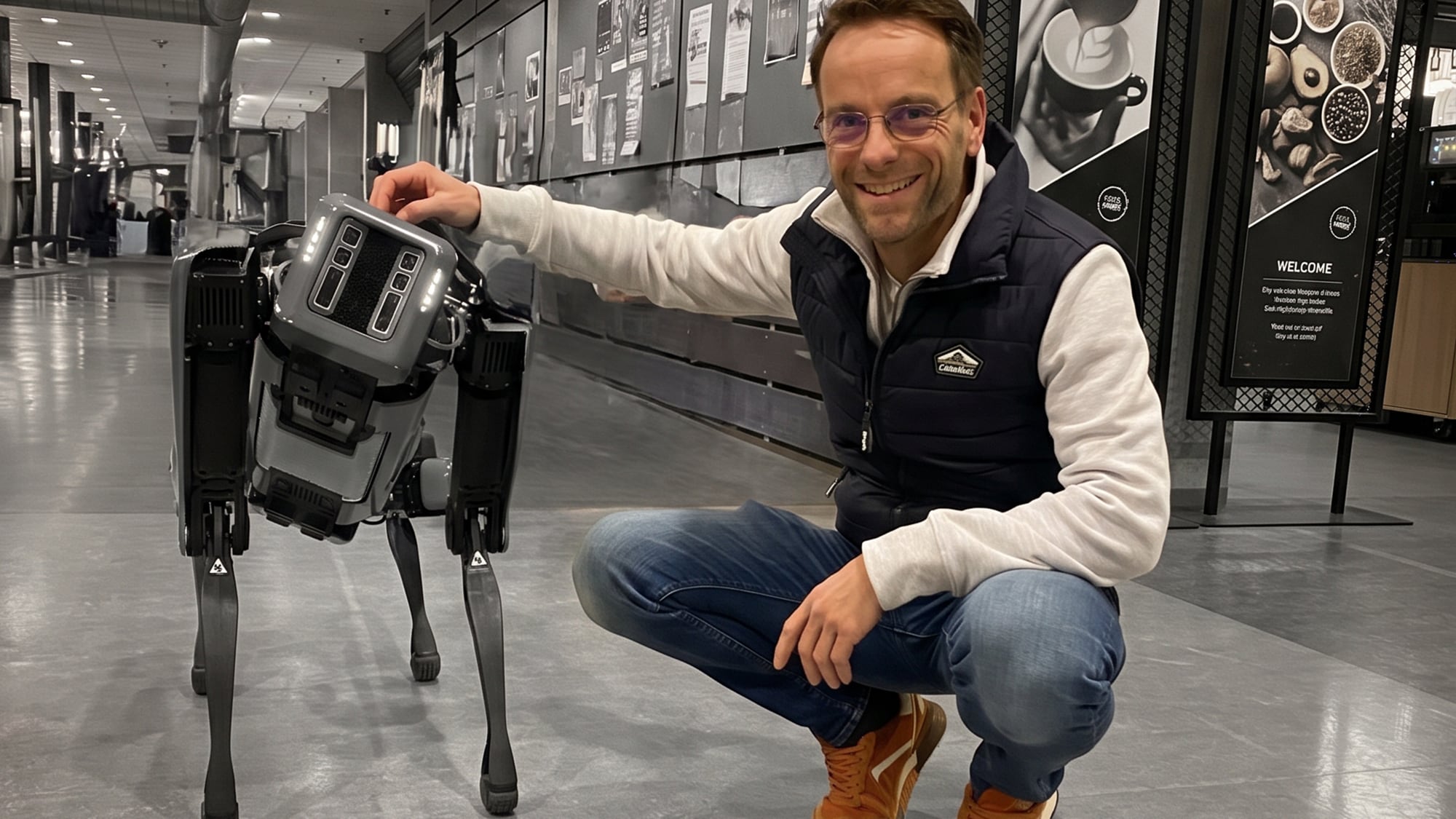 Steven van Roon van het Robotics Centre van de Universiteit Twente: ‘De technologie is nog duur. Een robot is niet één-op-één goedkoper dan een mens’.