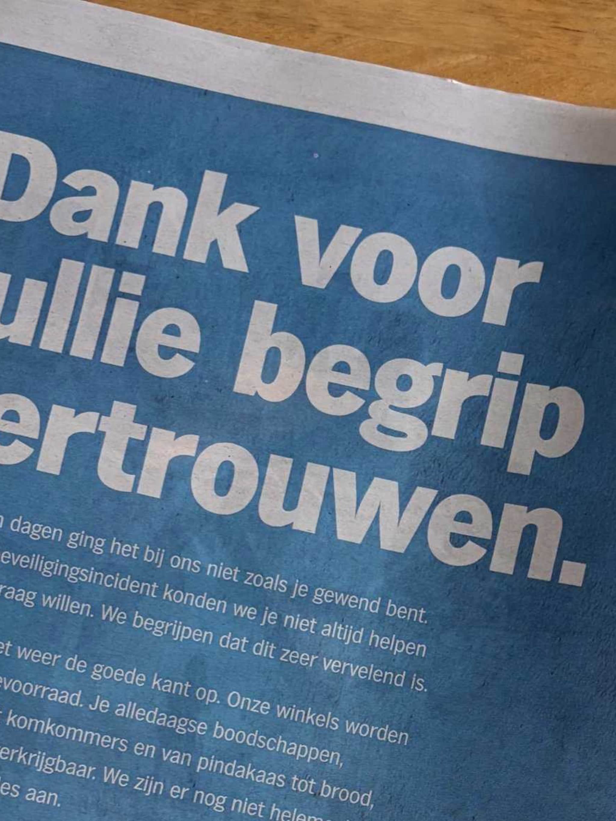 cor hospes fileert albert heijn advertentie it crisis