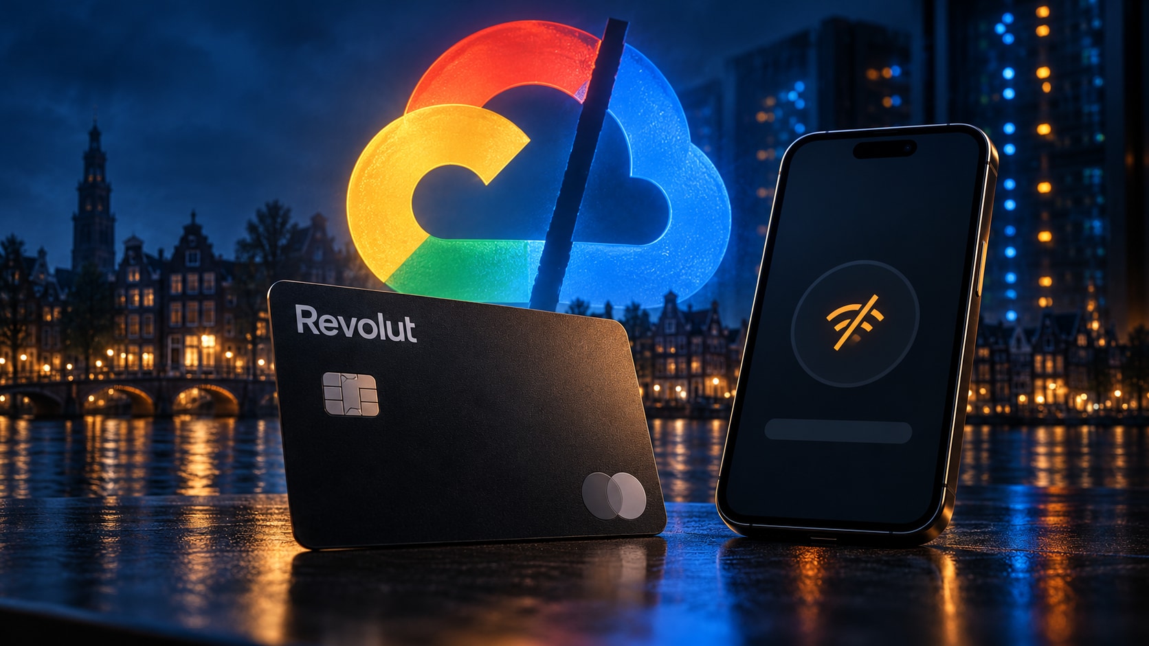 Revolut is getroffen door een storing van Google Cloud.