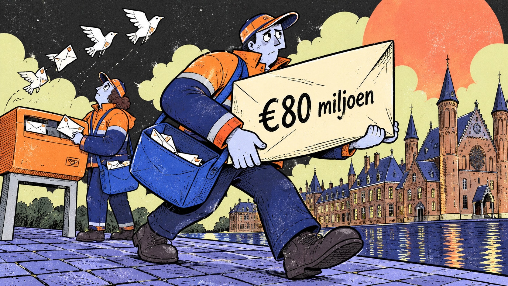 PostNL wil 80 miljoen euro van de overheid omdat hun business verlieslatend is onder de huidige postwet.